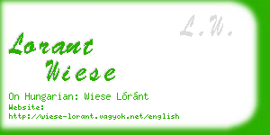 lorant wiese business card