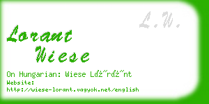 lorant wiese business card